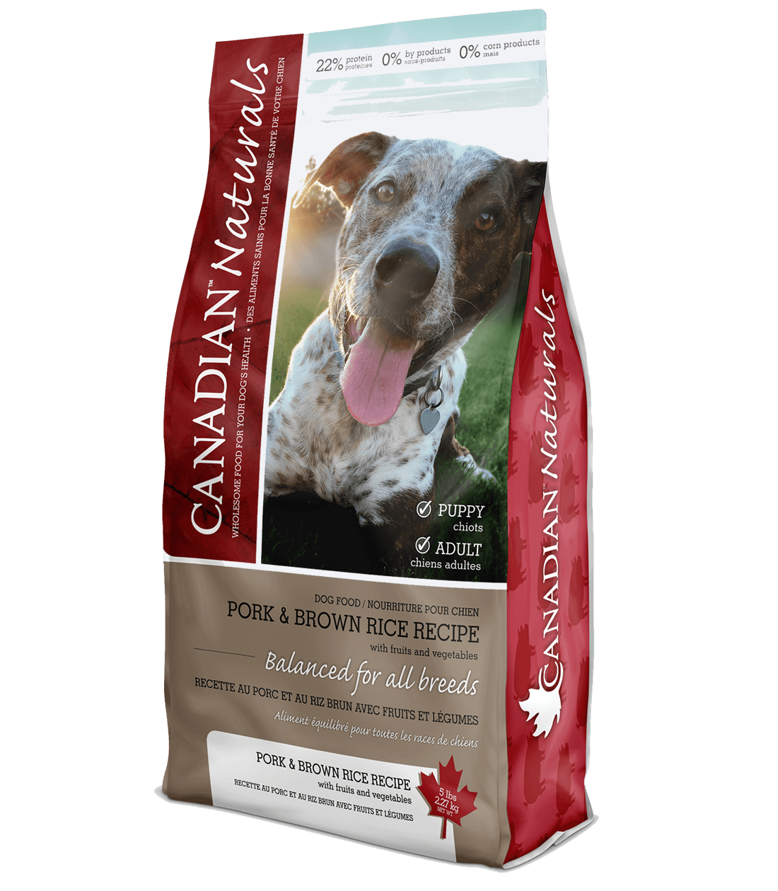 Canadian Naturals Pork Brown Rice Dog Food 5lb