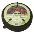 Front view of Dramm ColorStorm Premium Soaker Hose 50ft Garden Hose neatly coiled on a clean white background.