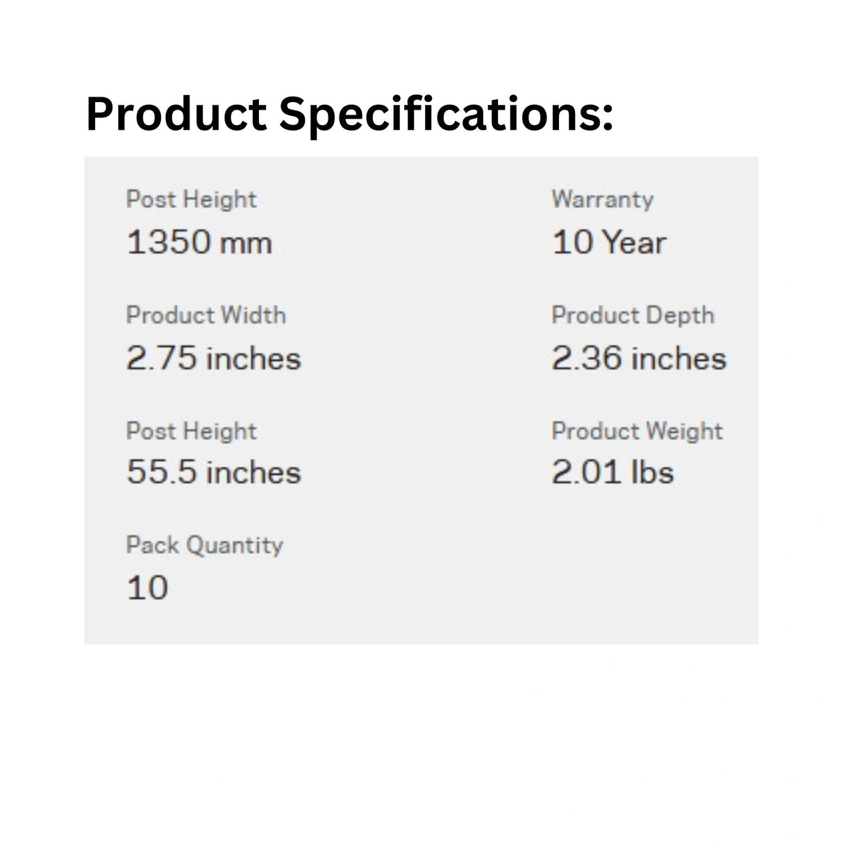 Technical details and design of Gallagher Electric Fence Post Insulated Line Post