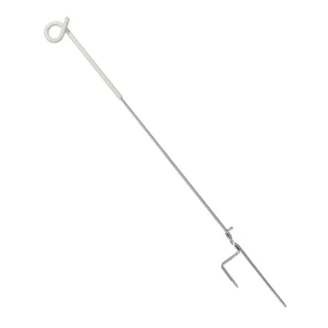 Close-up of the pigtail top on a Patriot Electric Fence Post on white background