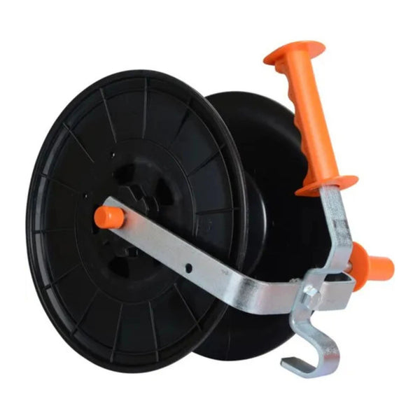 A front view of Gallagher Electric Fencing Economy Reel on a white background