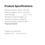 Product specification of Speedrite Fence Energizer Electric Fence 2000 Dual Powered 20 Mile