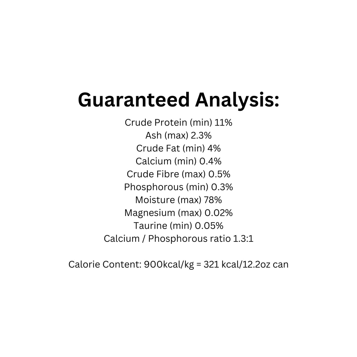 Guaranteed Analysis of FirstMate Cage-Free Chicken & Rice Cat Food