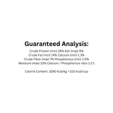 Guaranteed analysis of FirstMate large breed adult and puppy
