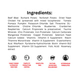 Ingredients of FirstMate LID Small Bites New Zealand Beef Dog Food with icons