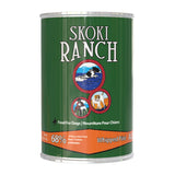Front view of FirstMate Skoki Ranch dog food on a white background