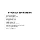 Product specification of the Garant roof rake