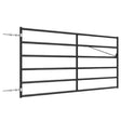 A front side view of a heavy-duty corral fence gate with 6 rail pipe, 60" x various lengths on a white background.