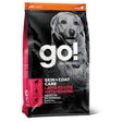 A front view of Go! Solutions Dog Food Skin and Coat Care Lamb Recipe with Grains on a white background