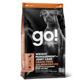  A clear front view of Go! Solutions Weight Management and Joint Care Salmon Dry Dog Food, 3.5lb bag