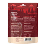 Back view of Hamel's Beef Heart Chunks Dog Treats on white background