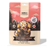 Front view of Hamel’s Pork Liver Dog Treats on a white background
