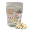 Front view of Happy Days Dog Food Topper with goat feta and elk antler on a white background