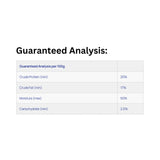 Guaranteed Analysis of Healthy Paws Enrichment Chew Duck Feet Pet Treats