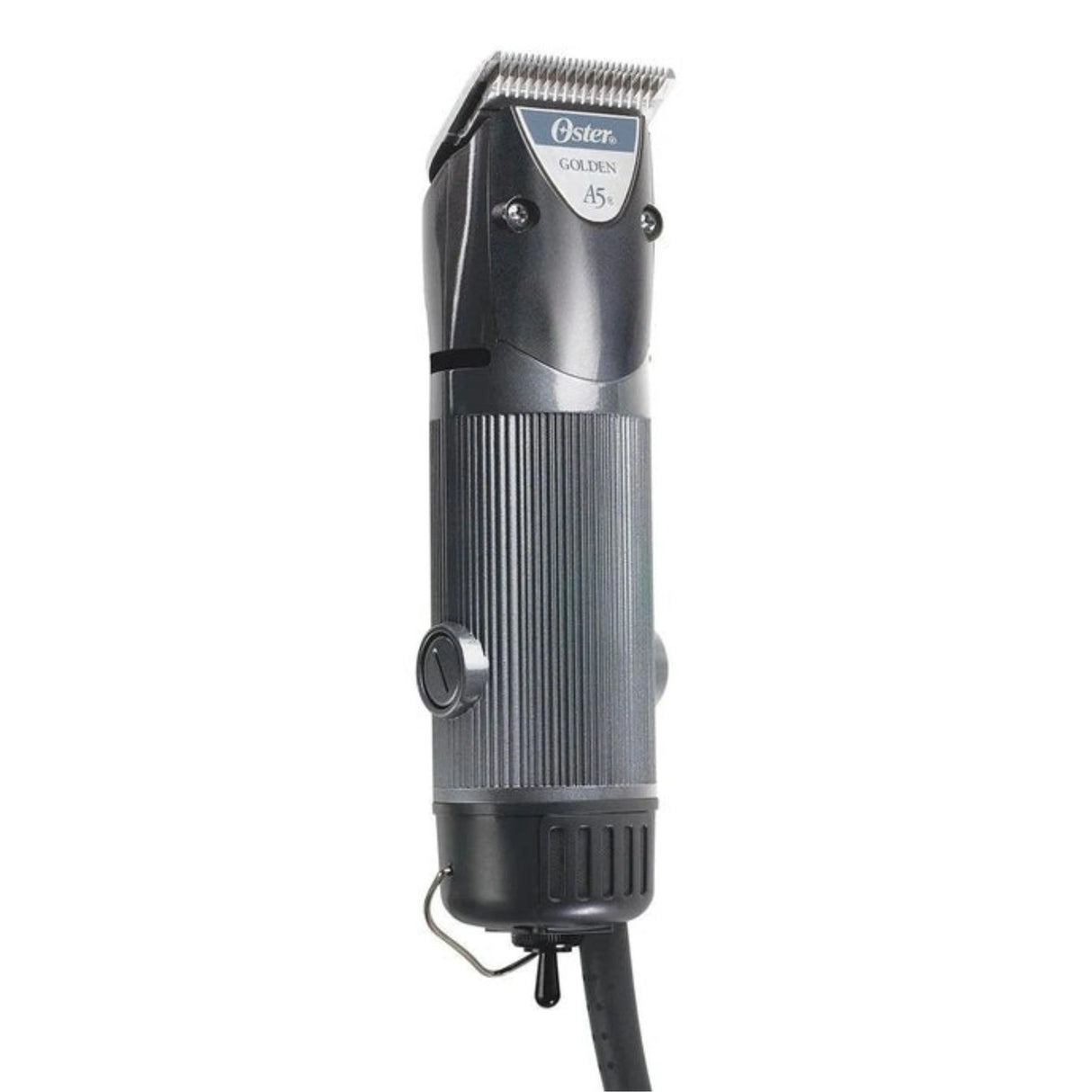 A front view of Oster Horse Clippers Golden A5 Two Speed Professional Clipper on a white background