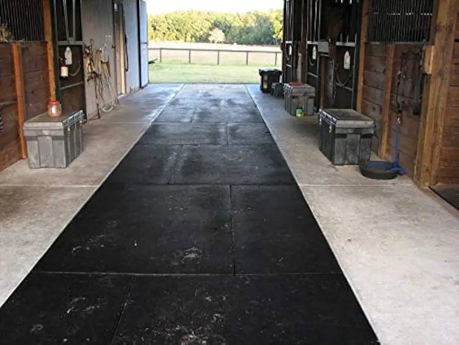 Edge Ribbed Rubber Horse Stall Mats - 4' x6' x 3/4"