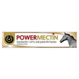 A front view of Golden Horseshoe Horse Wormer Ivermectin Paste 6.42 grams Powermectin on a white background