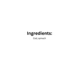 Ingredients of Icelandic combo sticks cod and spinach dog treats