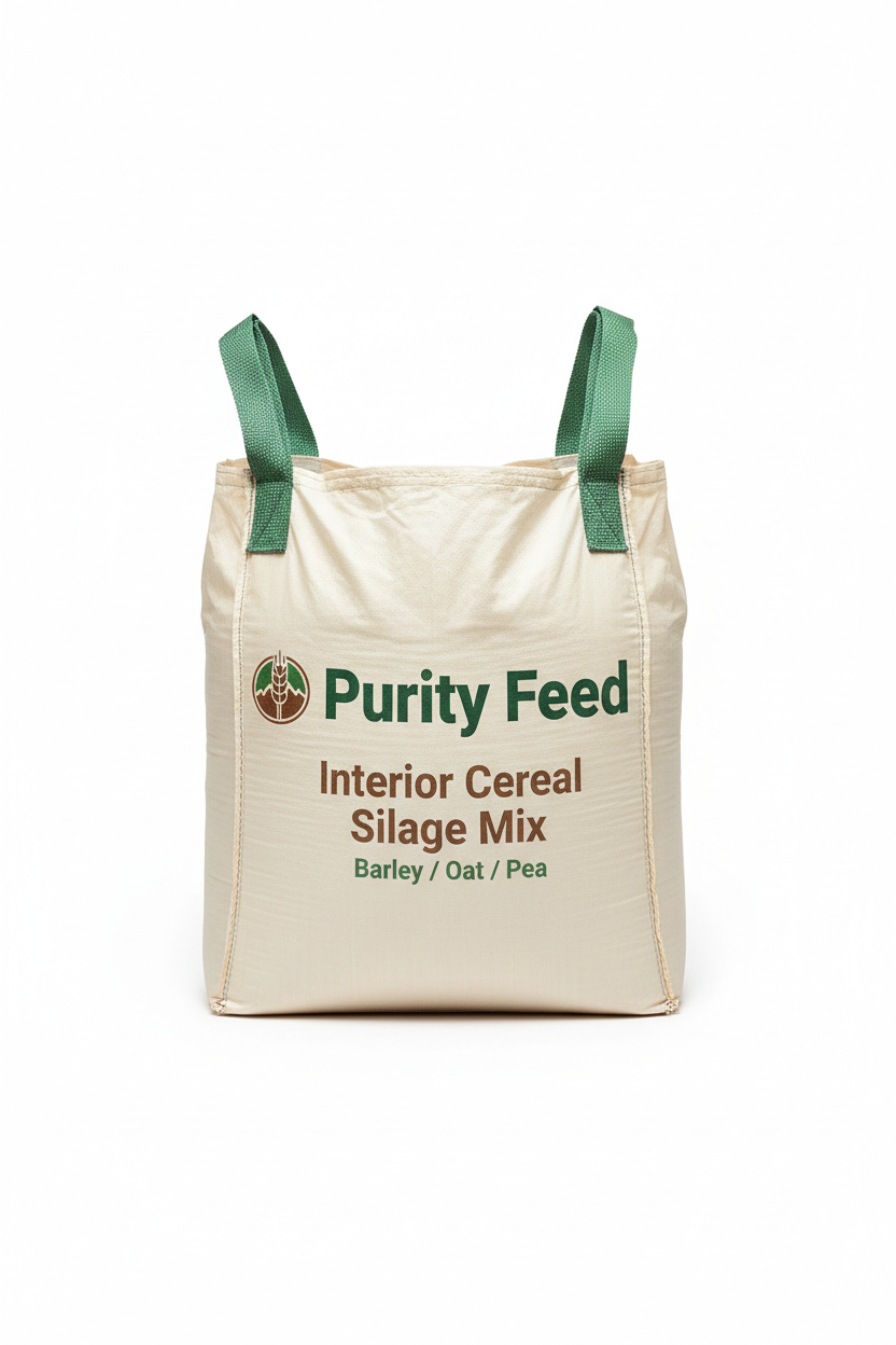 Purity Feed Interior Cereal Silage Mix Barley Oat Pea 1000 kg Mini Bulk Bag