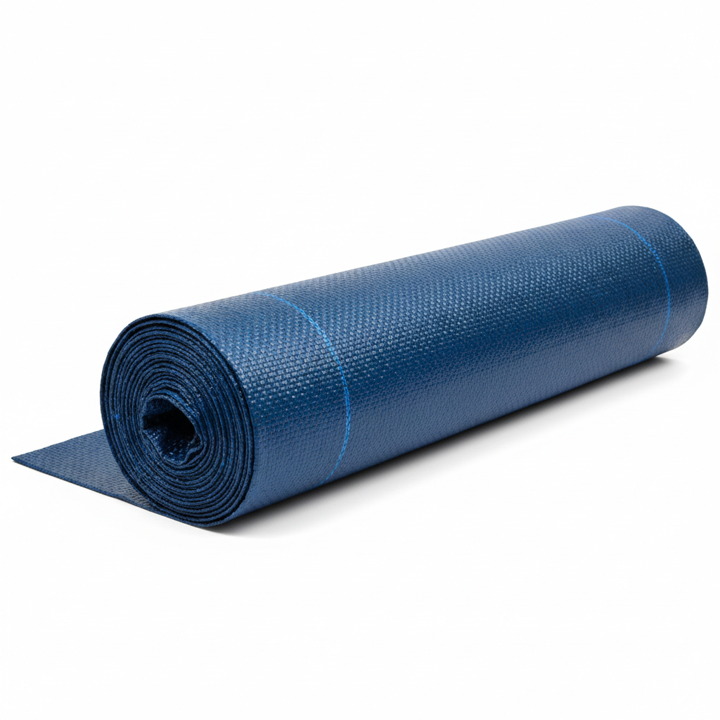 American Netting Blue Ribbon Garden Fabric Cloth 6 foot by 100 foot woven weed barrier with blue layout lines