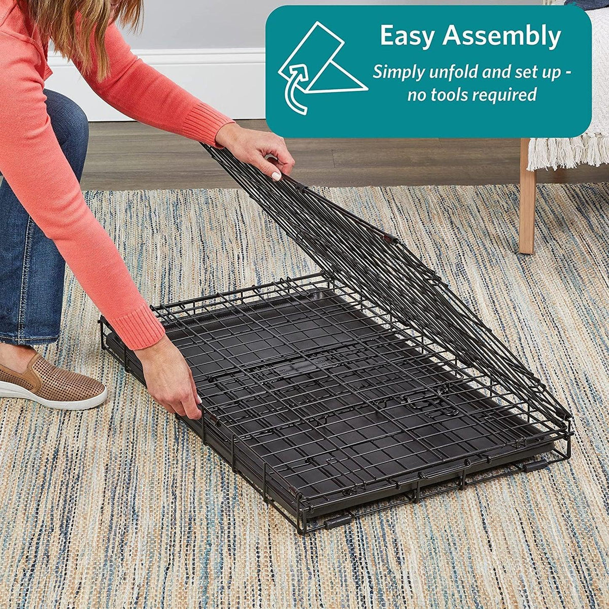 Pet Crate|Double Door|Wire Mesh|Budz Deluxe – Purity Feed