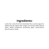List of ingredients of Jay's Dog Treats Lamb and Green Apple recipe