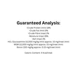 Guaranteed analysis of Jay's Tid Bits Hip and Joint Peanut Butter Dog Treats