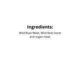 Ingredients list of K9 Choice Frozen Just Wild Boar Dog Food