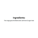 List of Ingredients of K9 Choice Frozen Meat and Bone Only 20lb Just Beef Dog Food