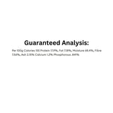 Guaranteed analysis chart of K9 Choice Plus Raw Frozen Buffalo Dog Food