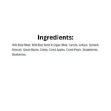 List of ingredients in K9 Choice Premium Raw Plus Wild Boar Dog Food