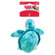 Front view of Kong plush Dog Toy turtle on a white background