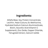 List of ingredients in Life Data Labs Farrier's Formula Double Hoof Strength Horse Feed Supplement