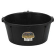 Front view of Little Giant 6.5gal Rubber Feeder Tub Livestock Feeder on a white background