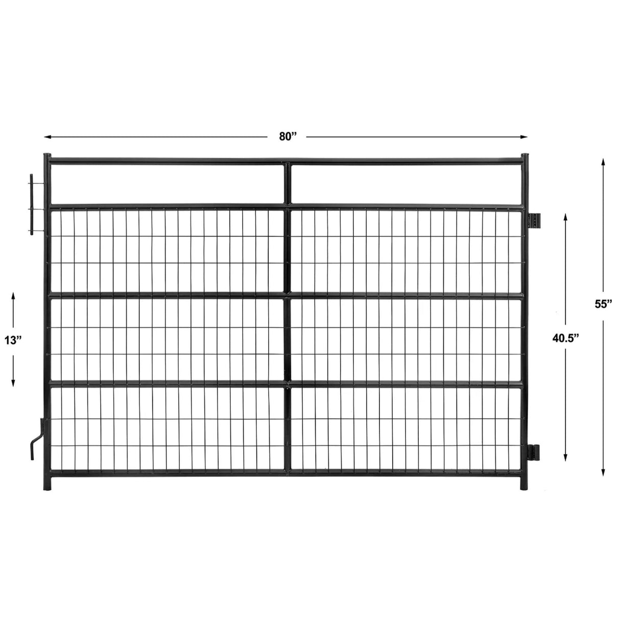 The dimensions of Mesh Livestock Panel for Sheep and Goat, 7' x 54" on a white background