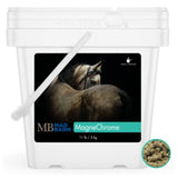 A front view of Mad Barn MagneChrome Pellet horse supplement on a white background