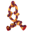 A close-up view of Mammoth XL Rope Tug Toy highlighting natural cotton fibers on a white background