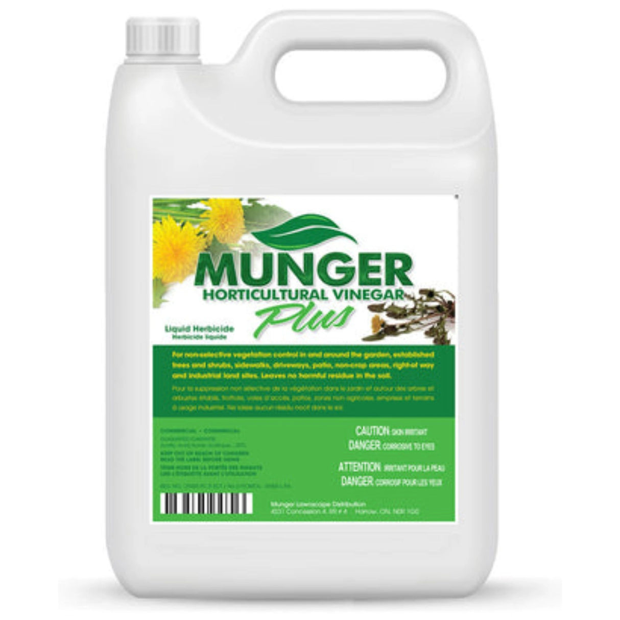 Clear front-facing image of Munger Horticultural Vinegar Plus Herbicide 10L on white background
