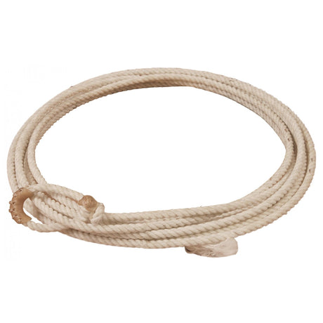 A front view of Mustang Lariat Rope 5/16in x 20ft Waxed Nylon Rope on a white background