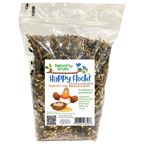 Front view of Nature’s Grub Happy Flock Chicken Feed 8kg on a white background