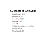 Guaranteed analysis chart of Nature's Grubs Happy Chicken Seed Mix 1.5kg Chicken Feed