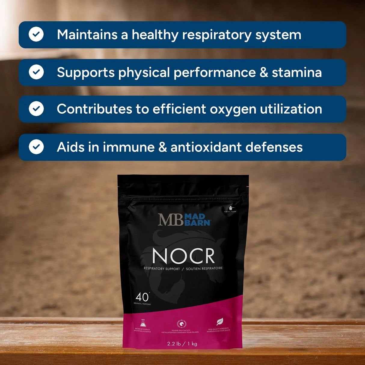 Mad Barn | NOCR Respiratory Support | Horse Supplements | 1 Kg.