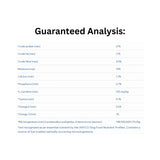 Guaranteed Analysis of Now Fresh Small Breed Turkey, Salmon & Duck Dog Food