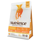 Front side view of Nutrience Grain Free Chicken, Turkey & Herring Dog Food bag on a white background