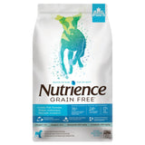 A front view of Nutrience Ocean Fish Grain Free Dog Food on a white background