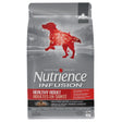 A front view of Nutrience Infusion Healthy Adult Beef Dog Food on a white background