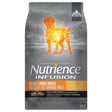 A front view of Nutrience Infusion Healthy Adult Large Breed Chicken Dog Food on a white background