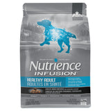 Front view of Nutrience Infusion Healthy Adult Ocean Fish Dog Food 2.27g on a white background