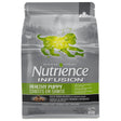 Front view of Nutrience Infusion Healthy Puppy 2.27kg Chicken Dog Food bag on a white background