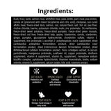 List of Ingredients of Nutrience SubZero Northern Lakes Grain Free 10kg Fish and Duck Dog Food with icons